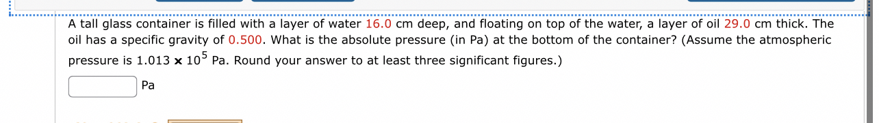 A tall glass container is filled with a layer of