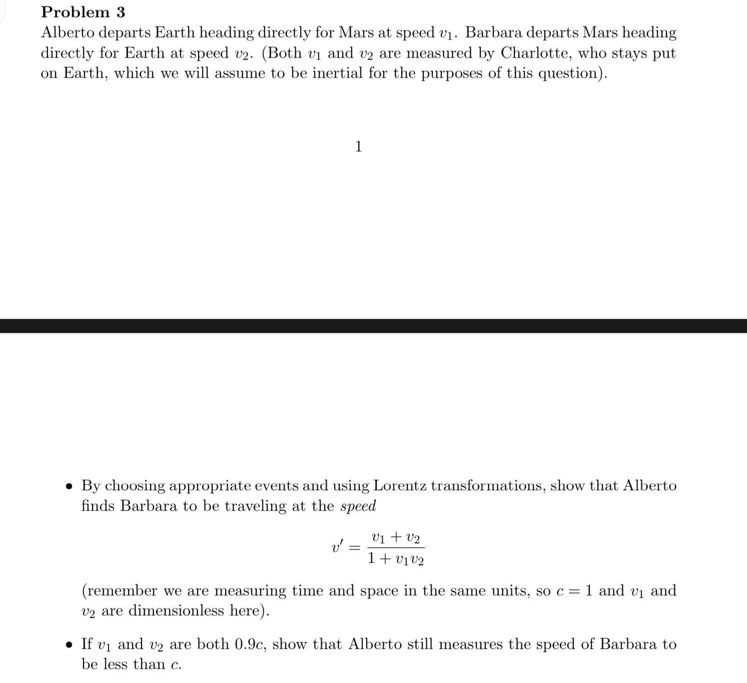 Problem 3 Alberto departs Earth heading directly