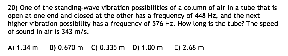 2 0 ) One of the standing - wave vibration