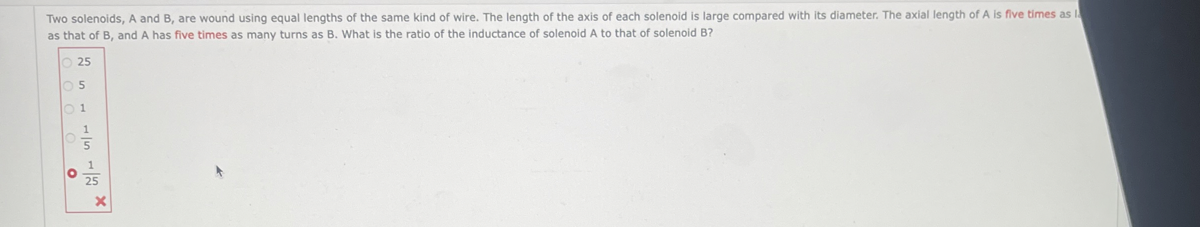 as that of B , and A has five times as many turns