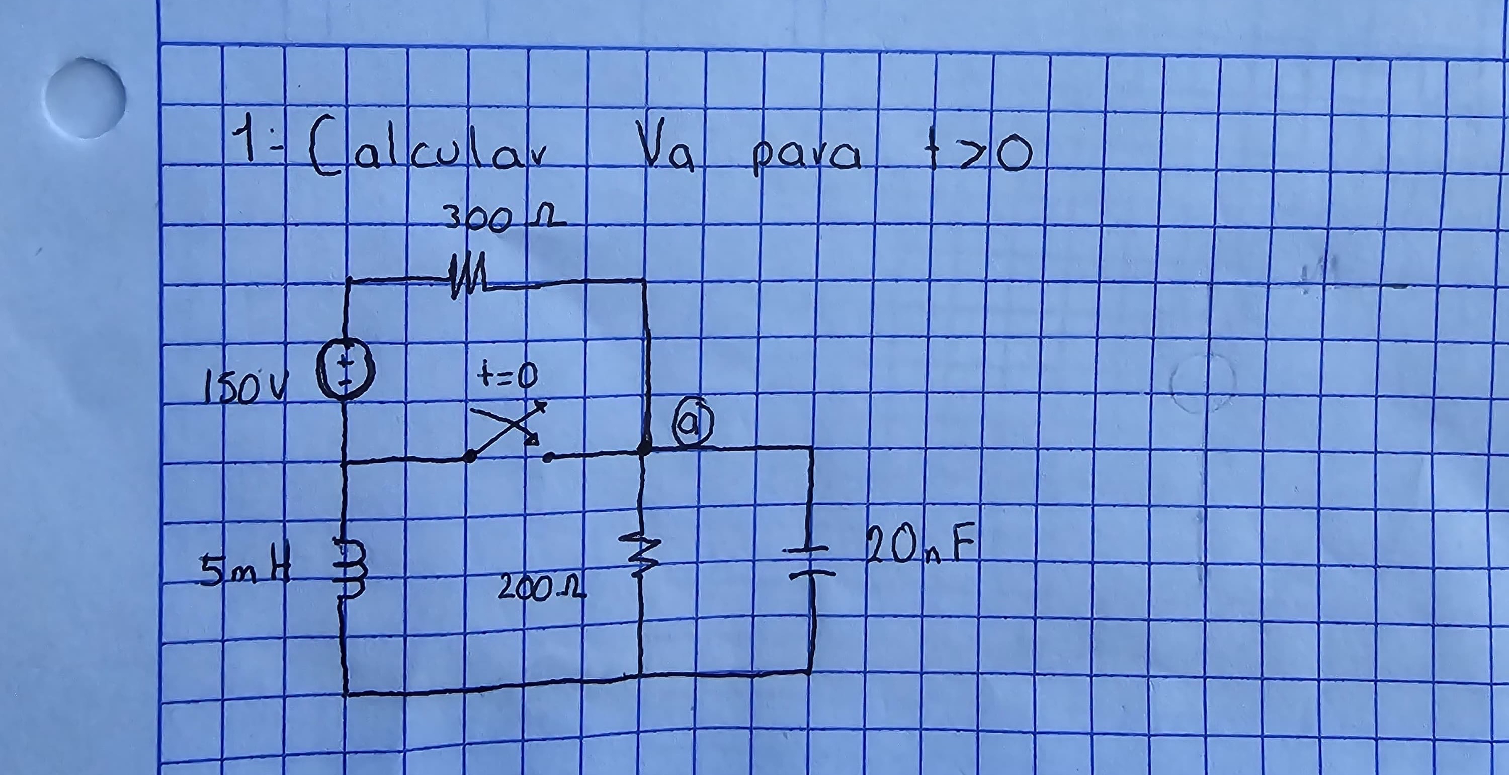 1 - Calcular Va para t  style=