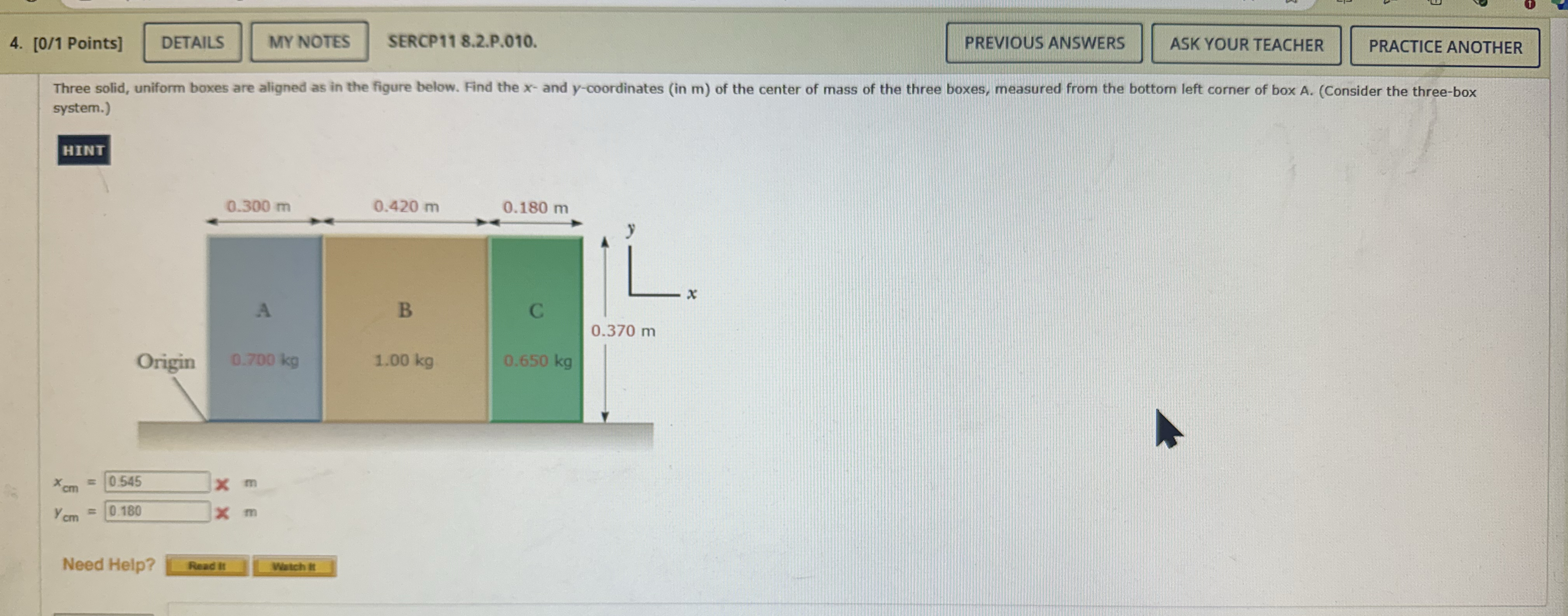 [ 0 / 1 Points ] SERCP 1 1 8 . 2 . P . 0 1 0 .