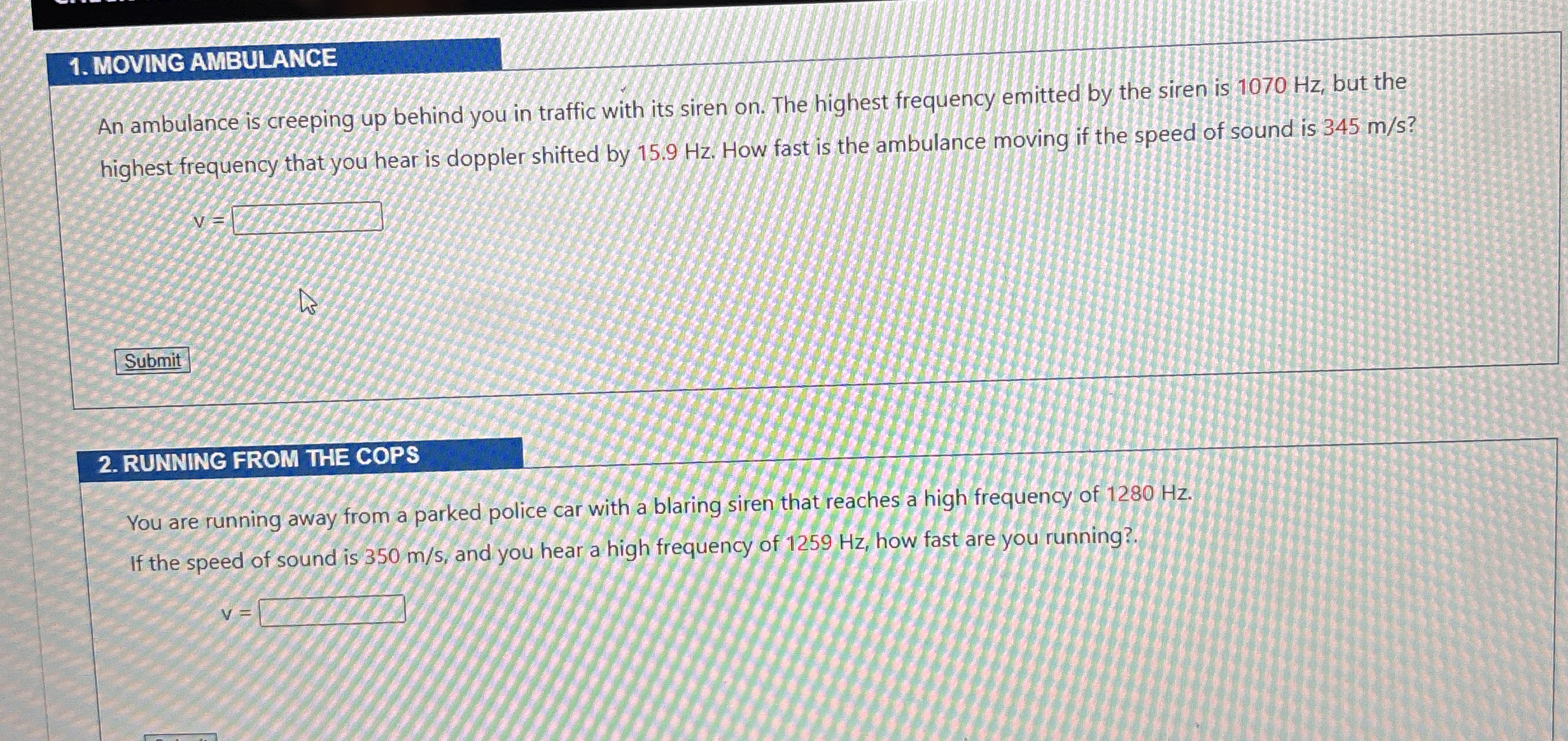 MOVING AMBULANCE An ambulance is creeping up