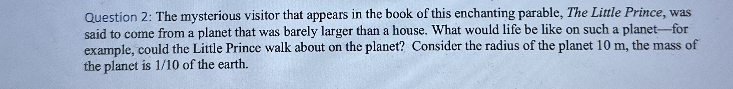 Question 2 : The mysterious visitor that appears