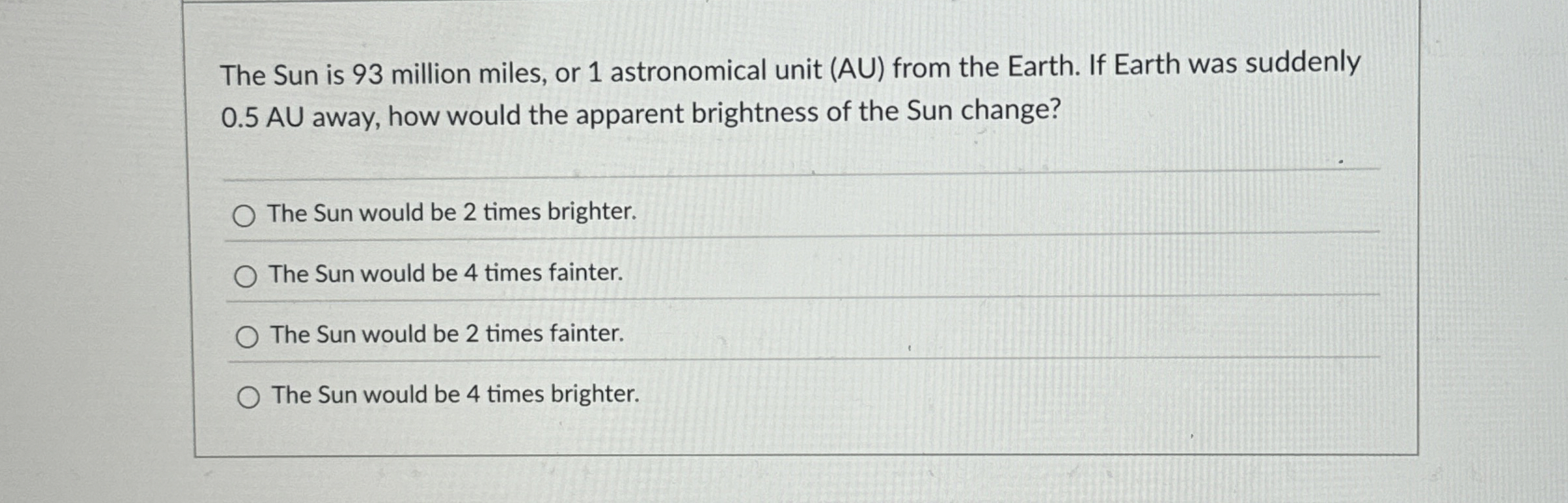 The Sun is 9 3 million miles, or 1 astronomical