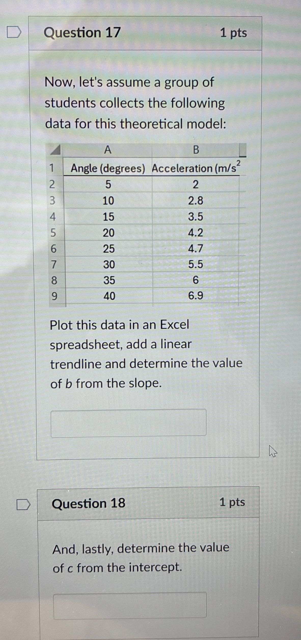 Question 1 7 1 pts Now, let's assume a group of