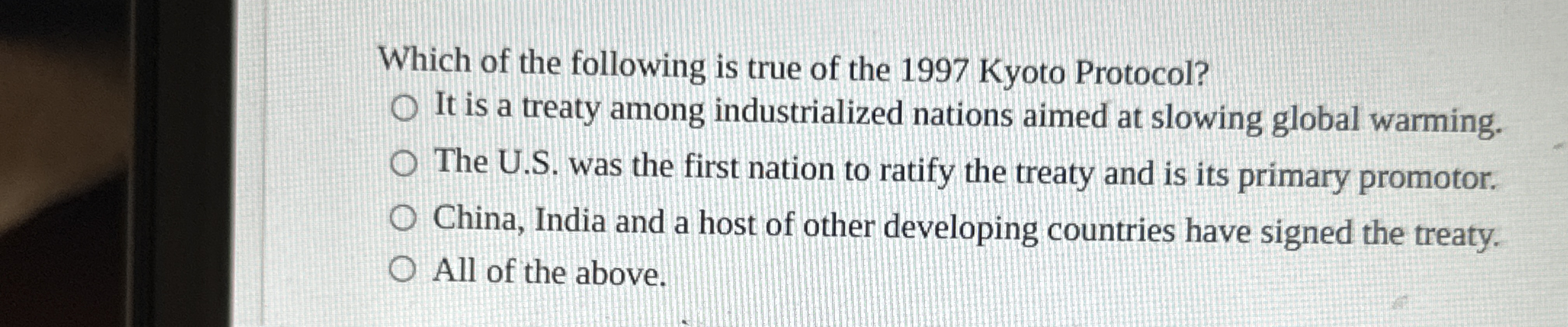 Which of the following is true of the 1 9 9 7