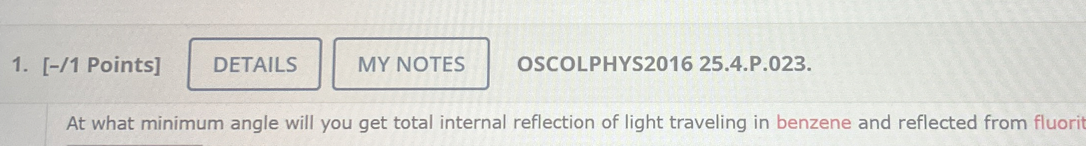 [ - / 1 Points ] OSCOLPHYS 2 0 1 6 2 5 . 4 . P .