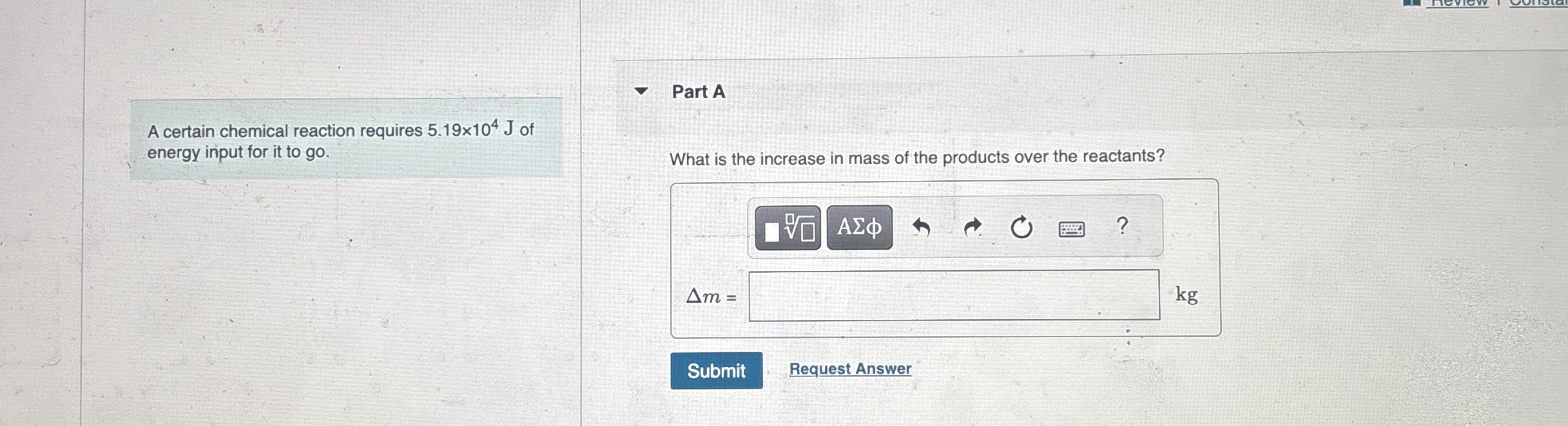 A certain chemical reaction requires 5 . 1 9 1 0