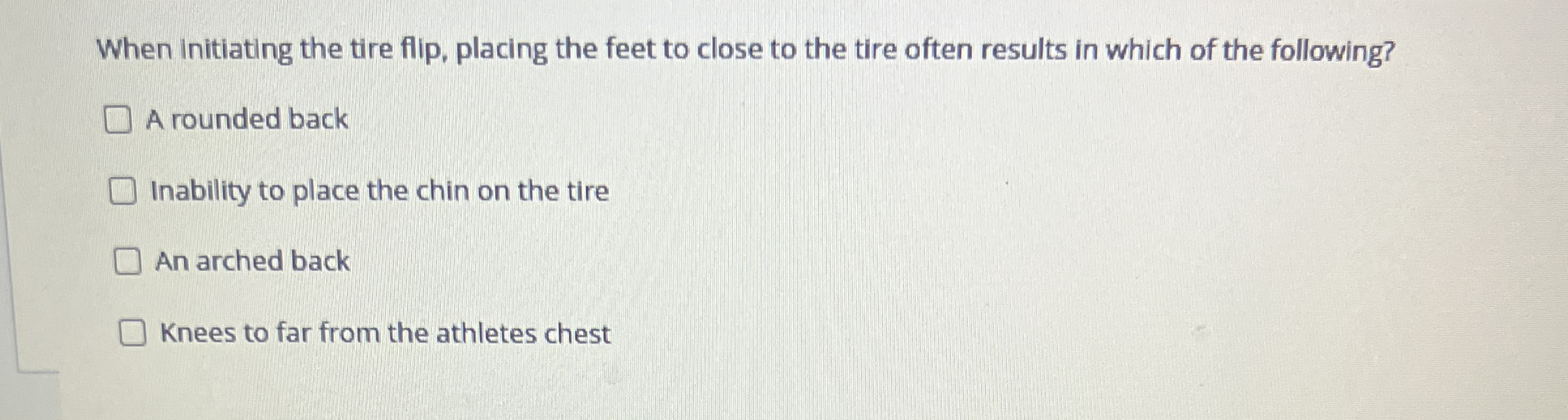 When initiating the tire flip, placing the feet