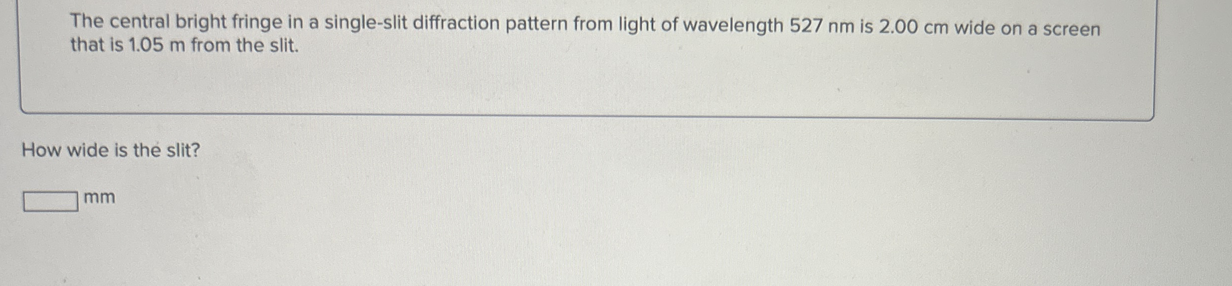 The central bright fringe in a single - slit