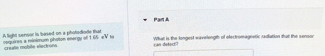 A light sensor is based on a photodiode that