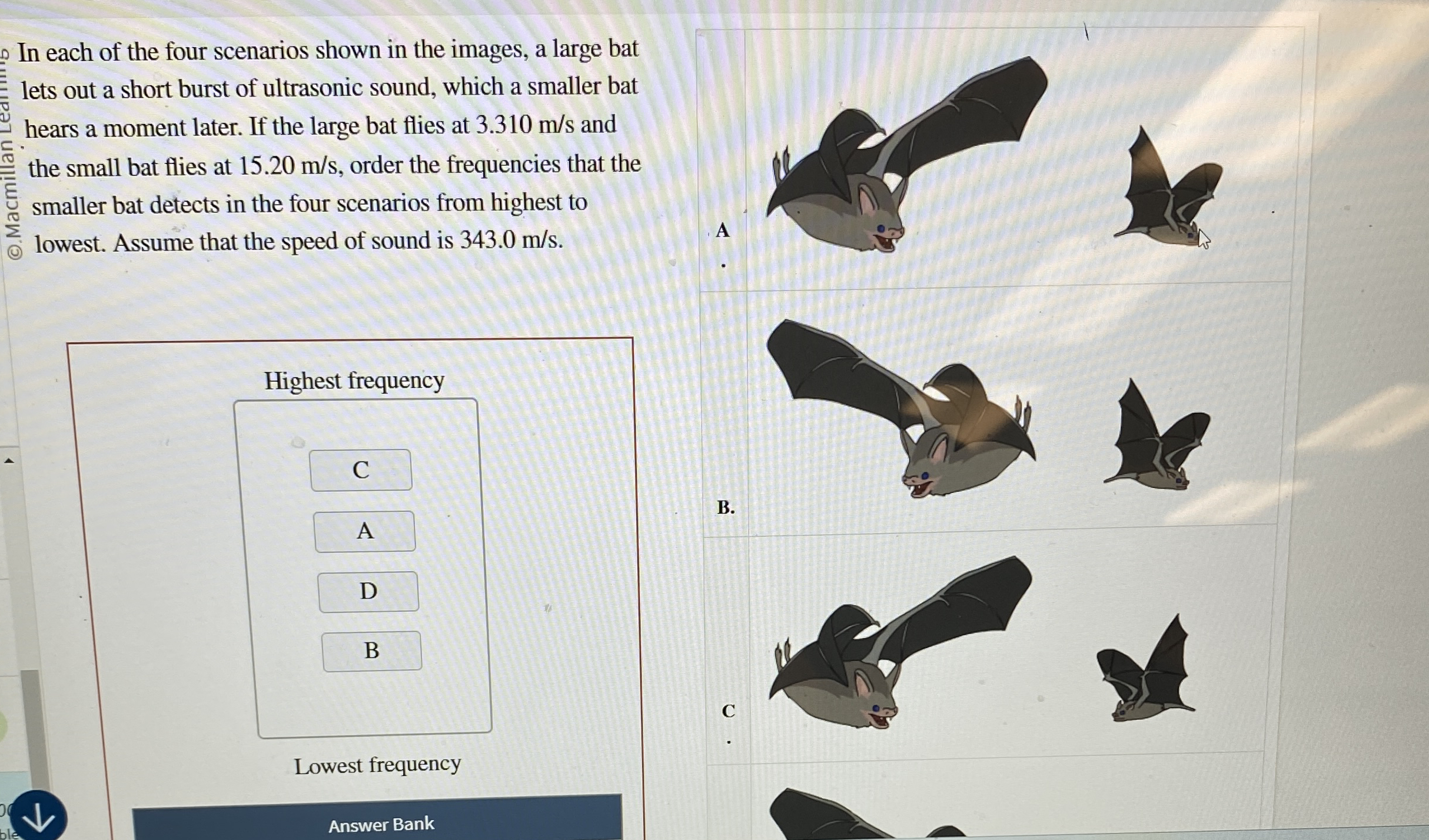 In each of the four scenarios shown in the