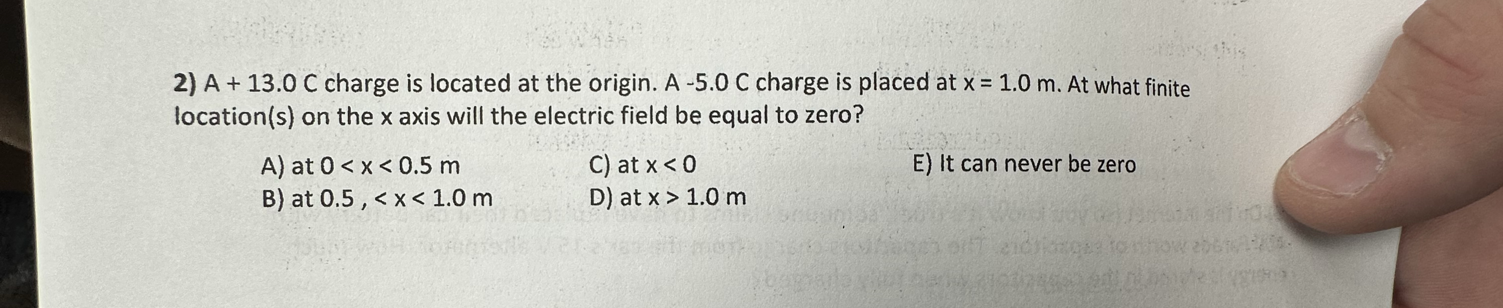 A + 1 3 . 0 C charge is located at the origin. A