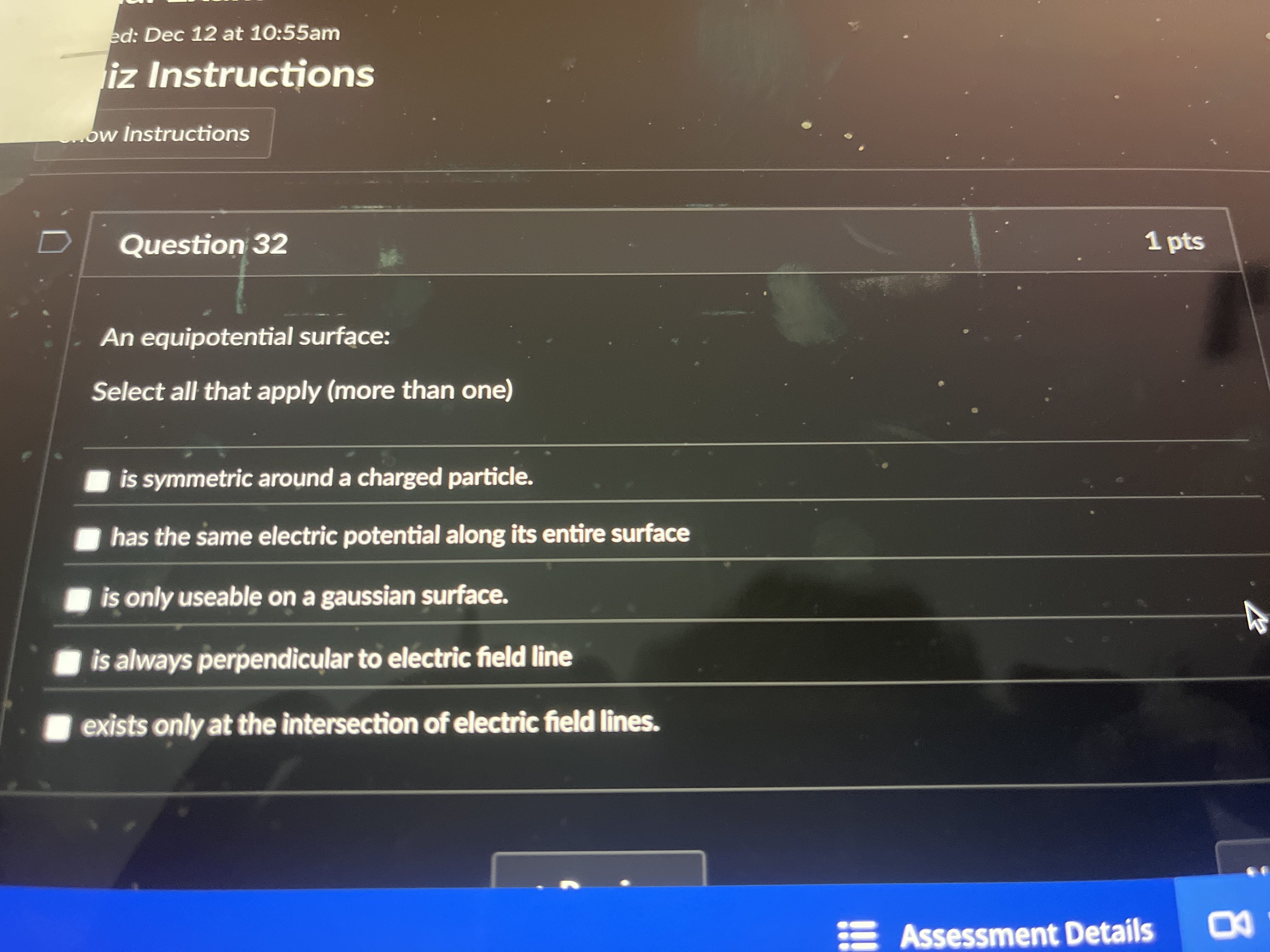 d: Dec 1 2 at 1 0 : 5 5 am iz Instructions w