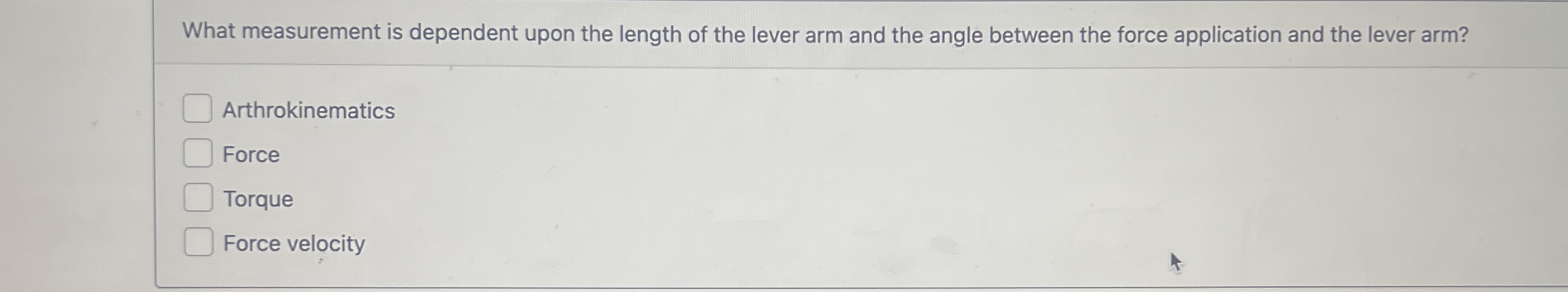 What measurement is dependent upon the length of