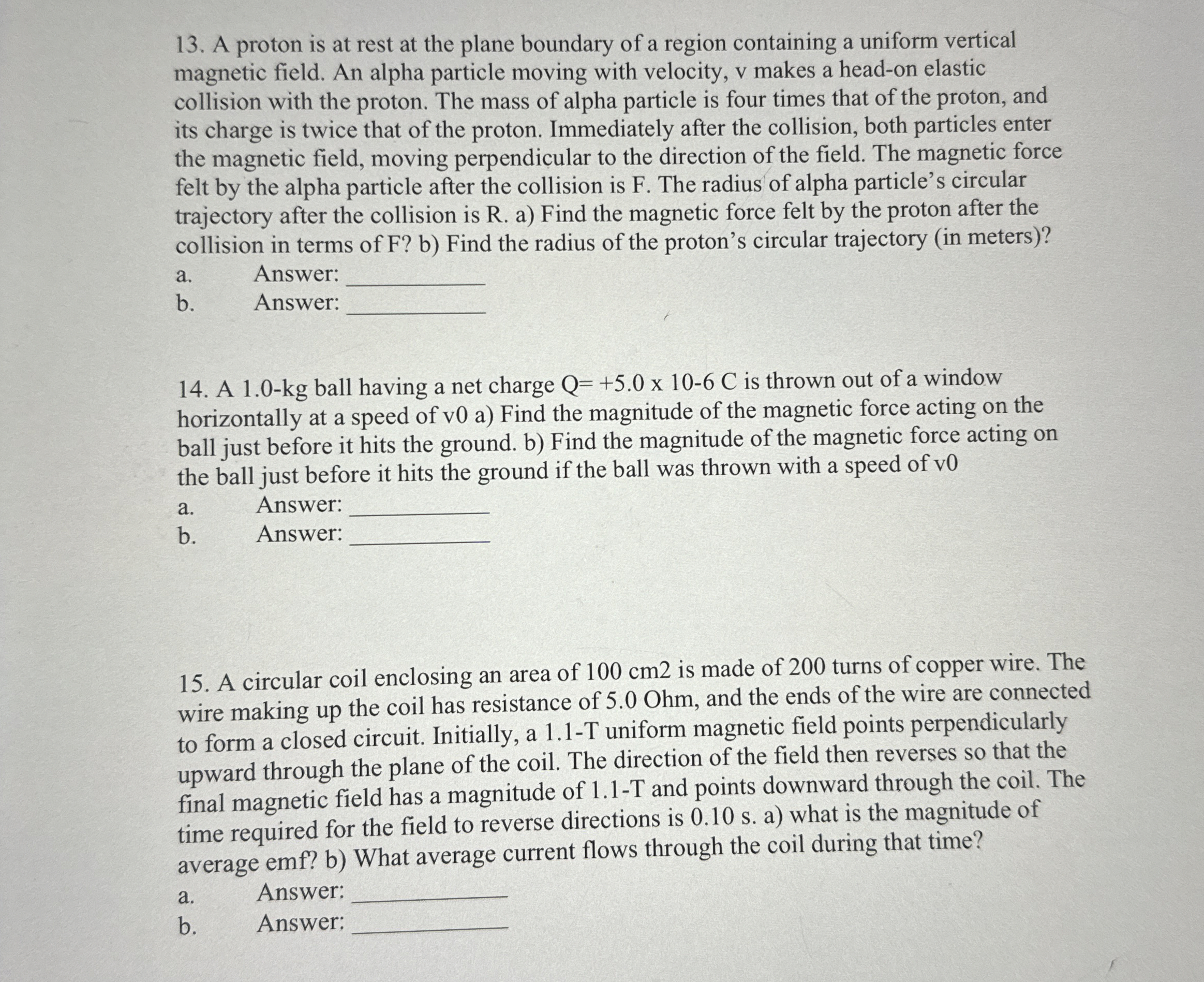 A proton is at rest at the plane boundary of a