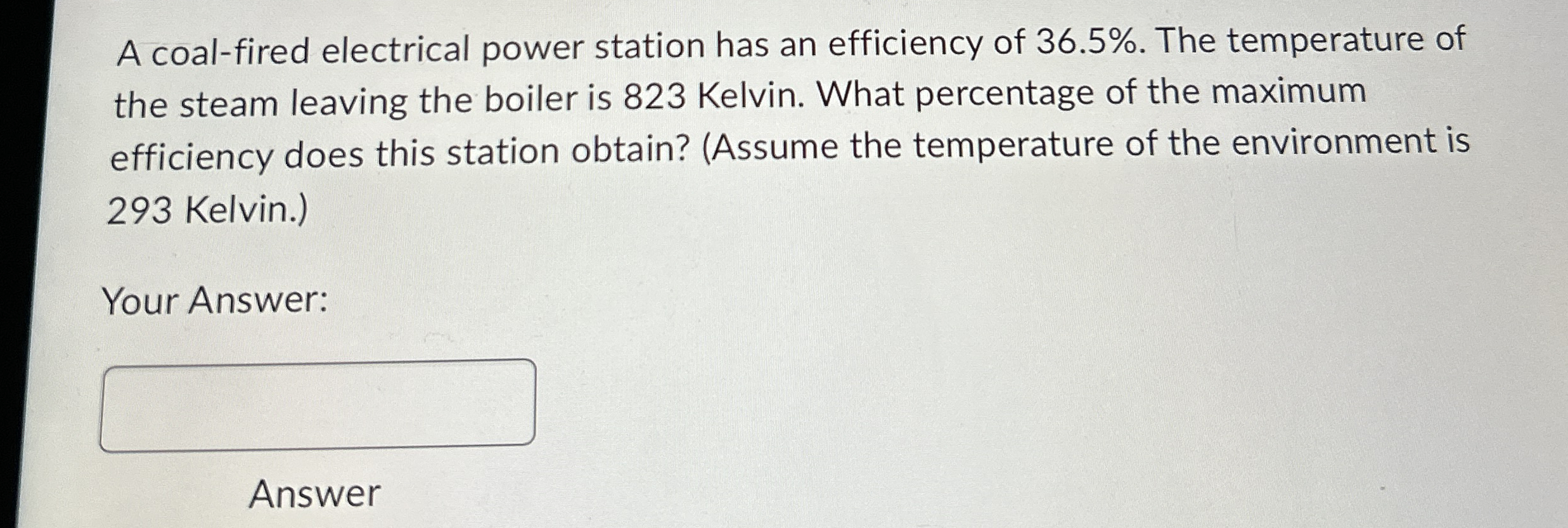 A coal - fired electrical power station has an