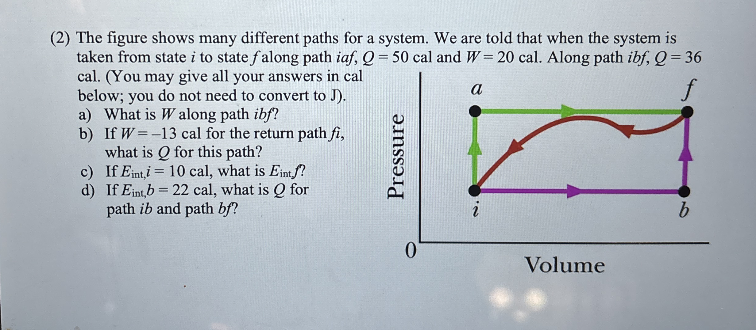 ( 2 ) The figure shows many different paths for a