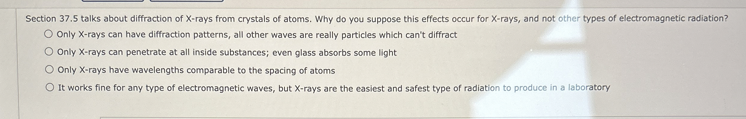 Section 3 7 . 5 talks about diffraction of X -