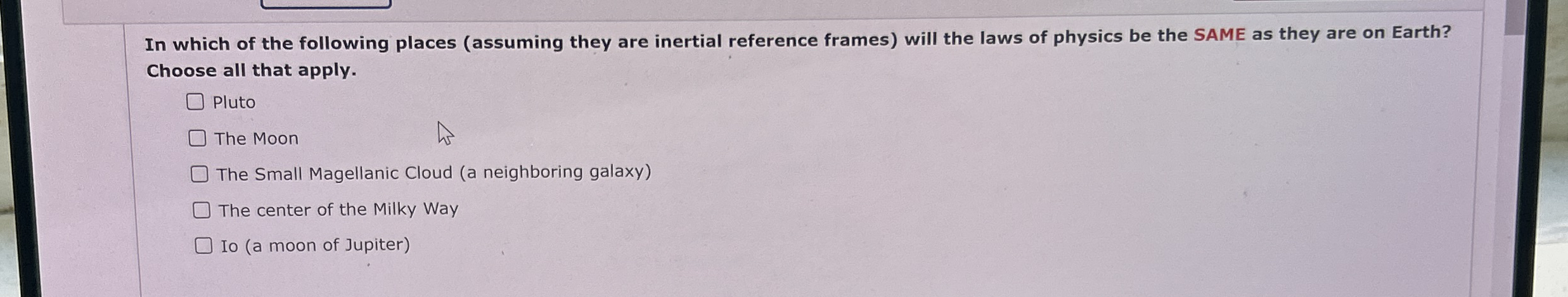 In which of the following places ( assuming they