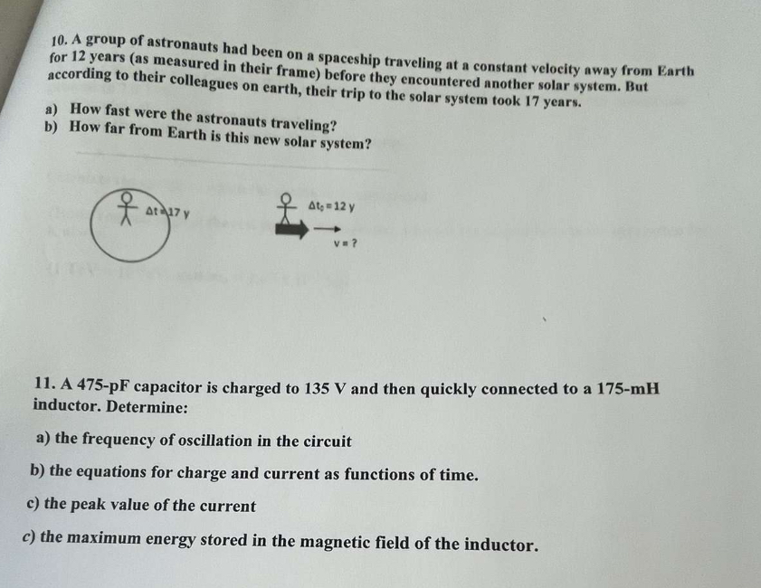 A group of astronauts had been on a spaceship