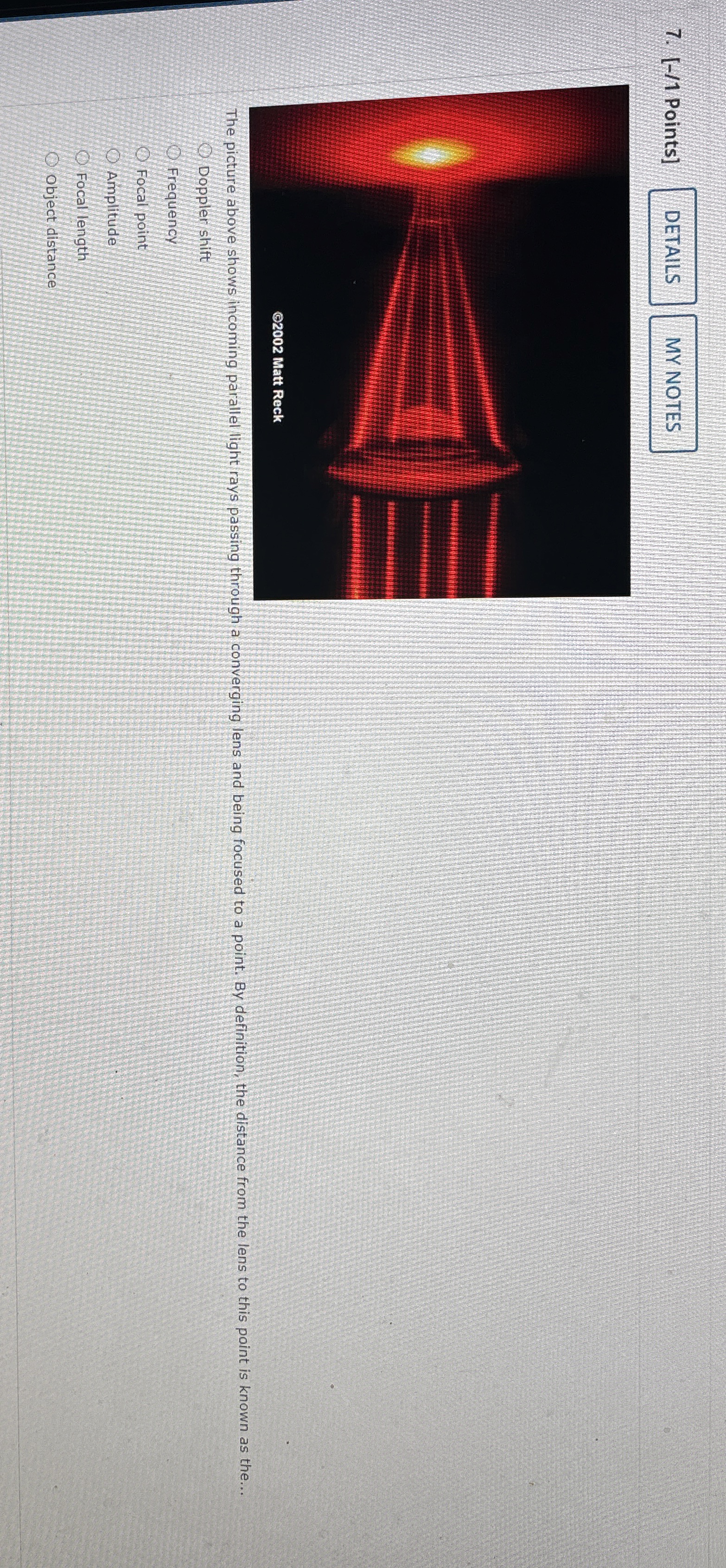 [ - / 1 Points ] DETAILS MY NOTES Dopplershift