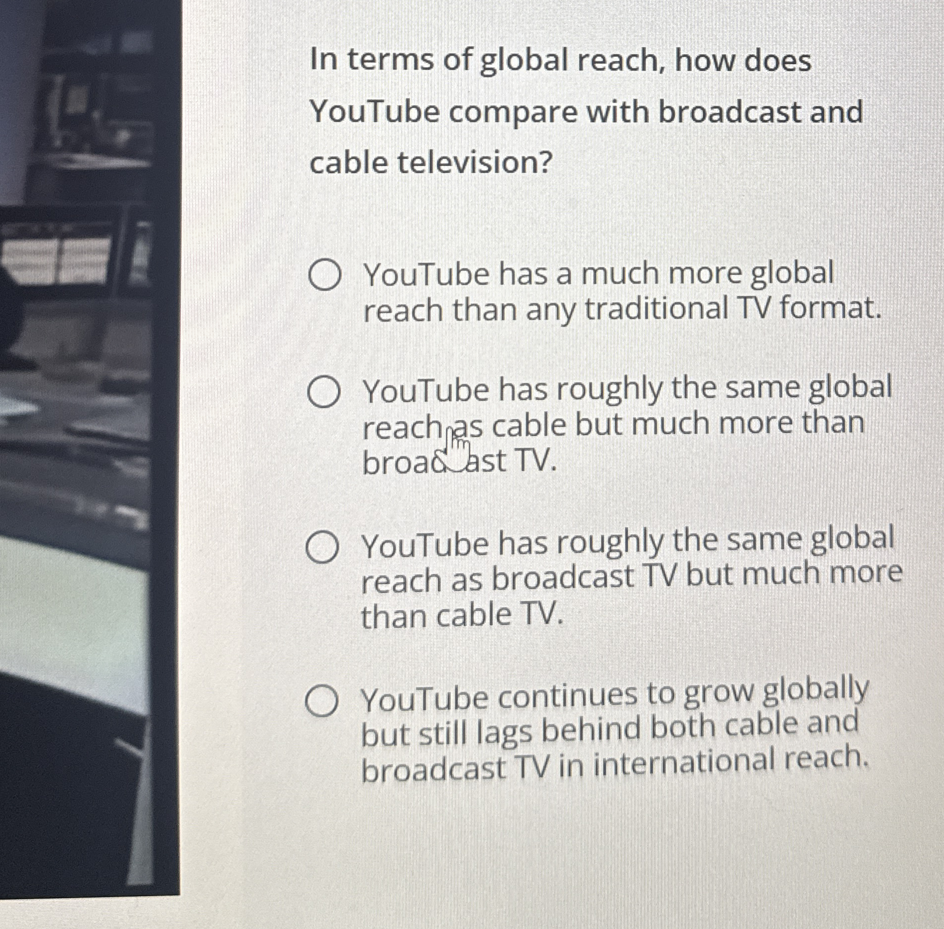 In terms of global reach, how does YouTube