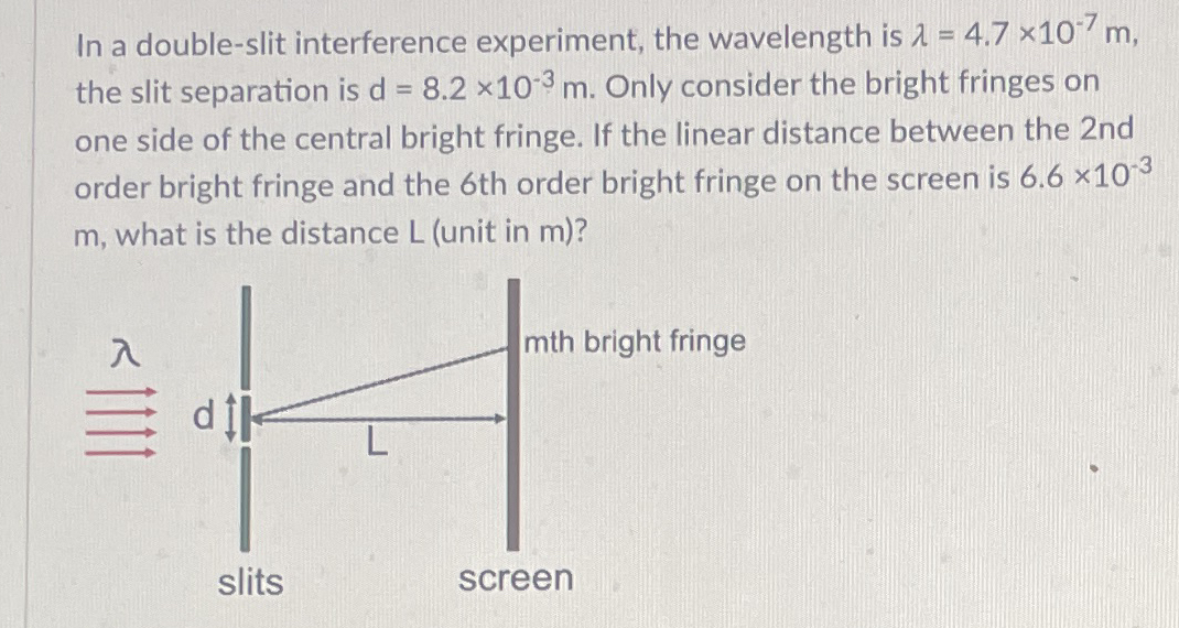 In a double - slit interference experiment, the