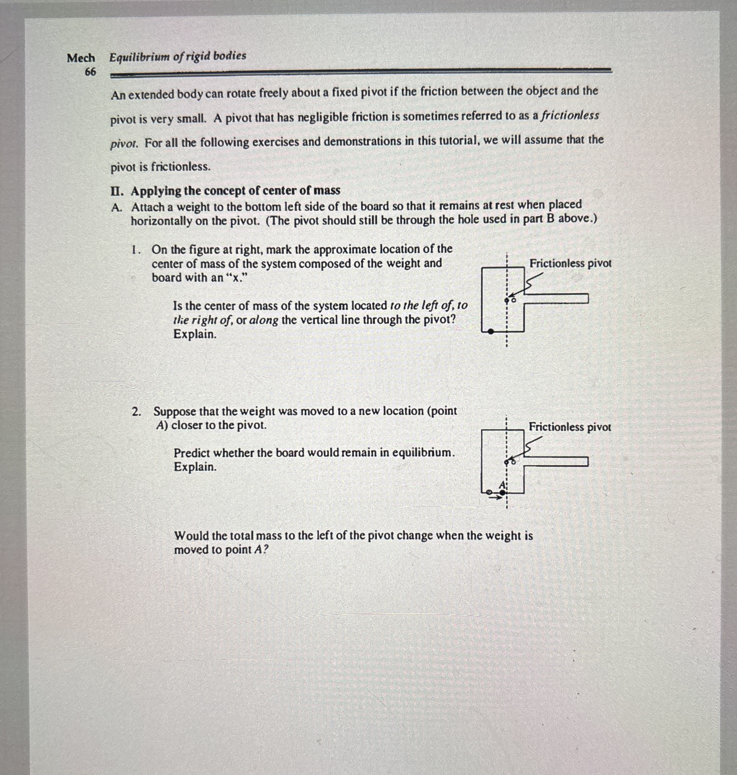Mech Equilibrium of rigid bodies 6 6 An extended