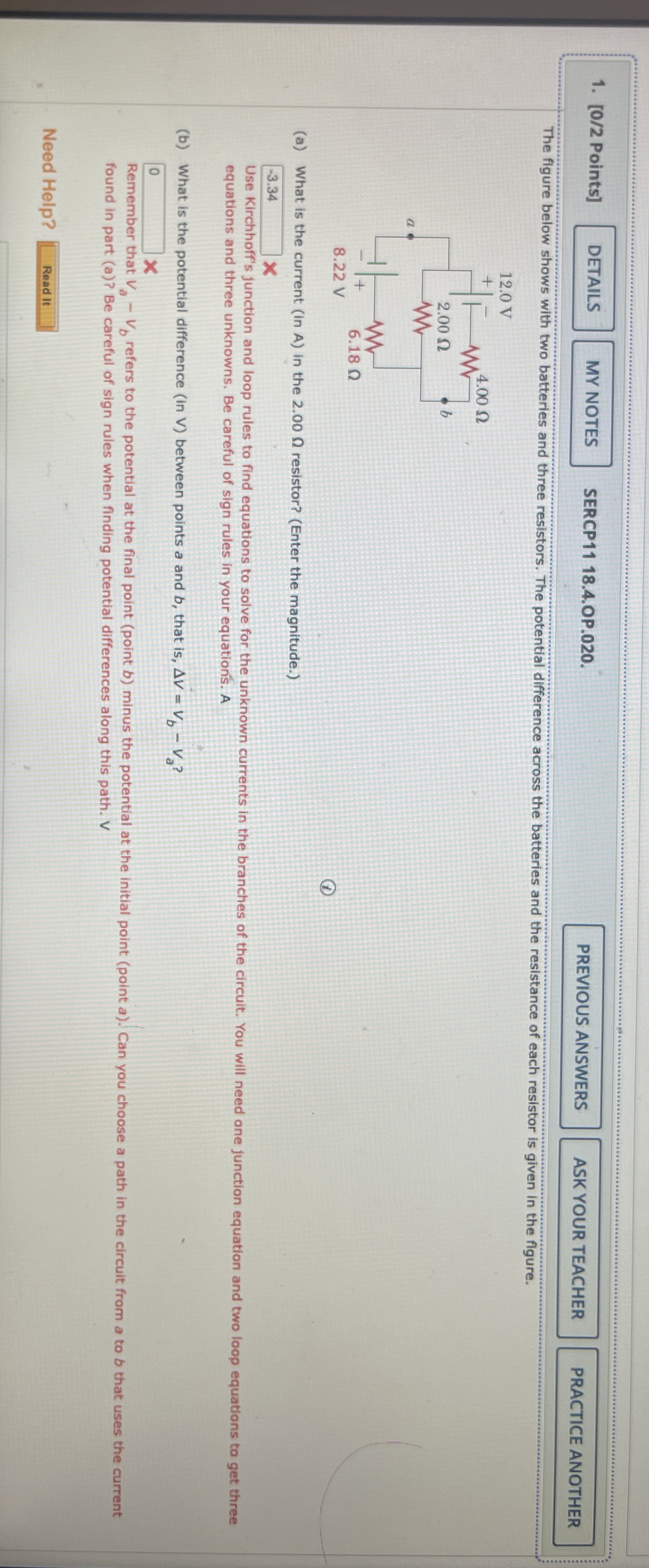 [ 0 / 2 Points ] SERCP 1 1 1 8 . 4 . OP . 0 2 0 .