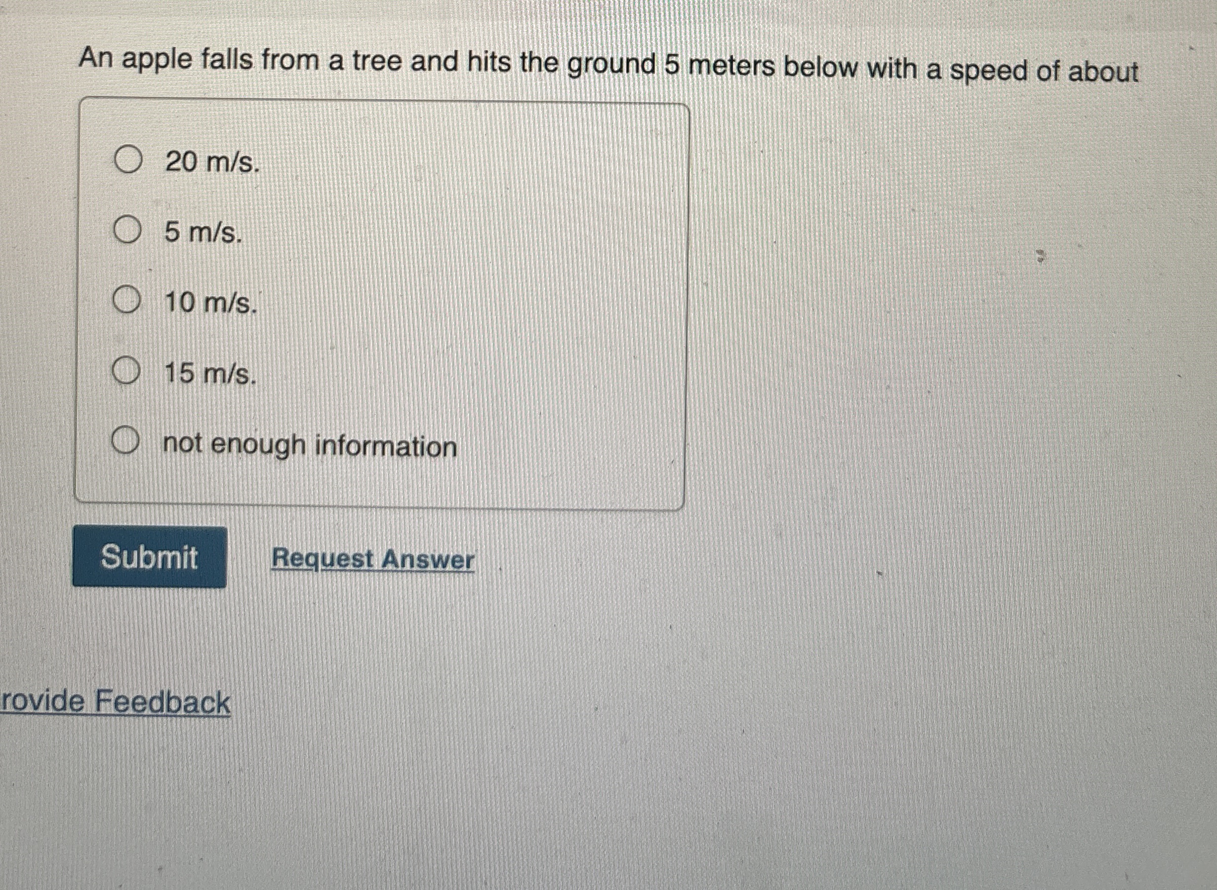 An apple falls from a tree and hits the ground 5