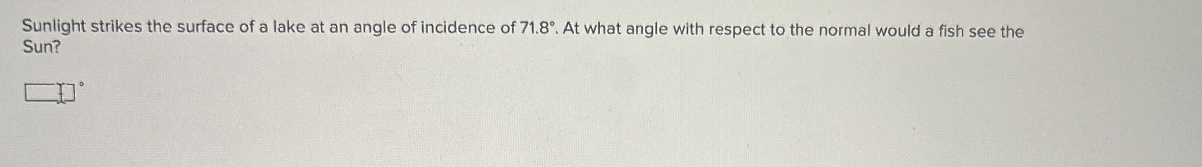 Sunlight strikes the surface of a lake at an