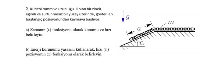 K tlesi mmm ve uzunlu u III olan bir zincir, e