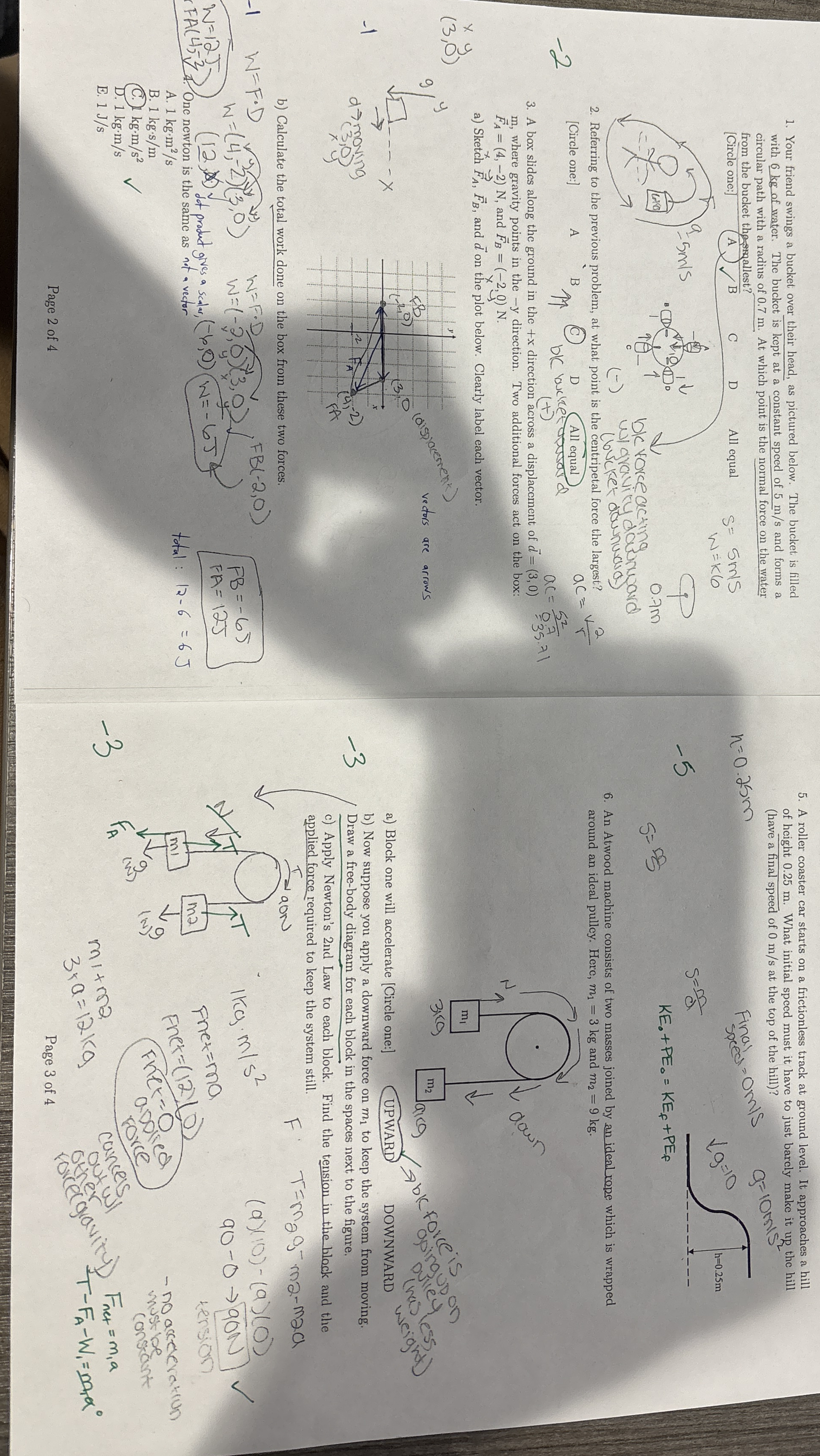 Your friend swings a bucket over their head, as