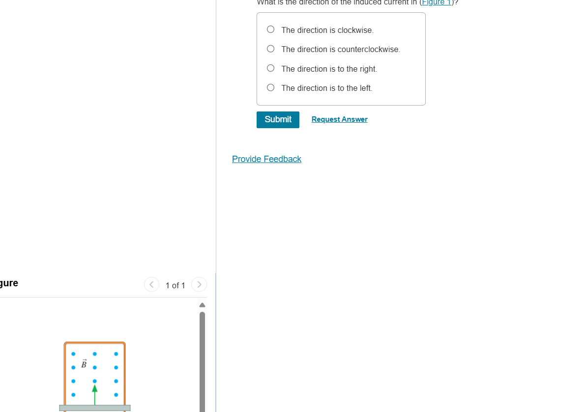 Wvat is the direction of the inauced current in (