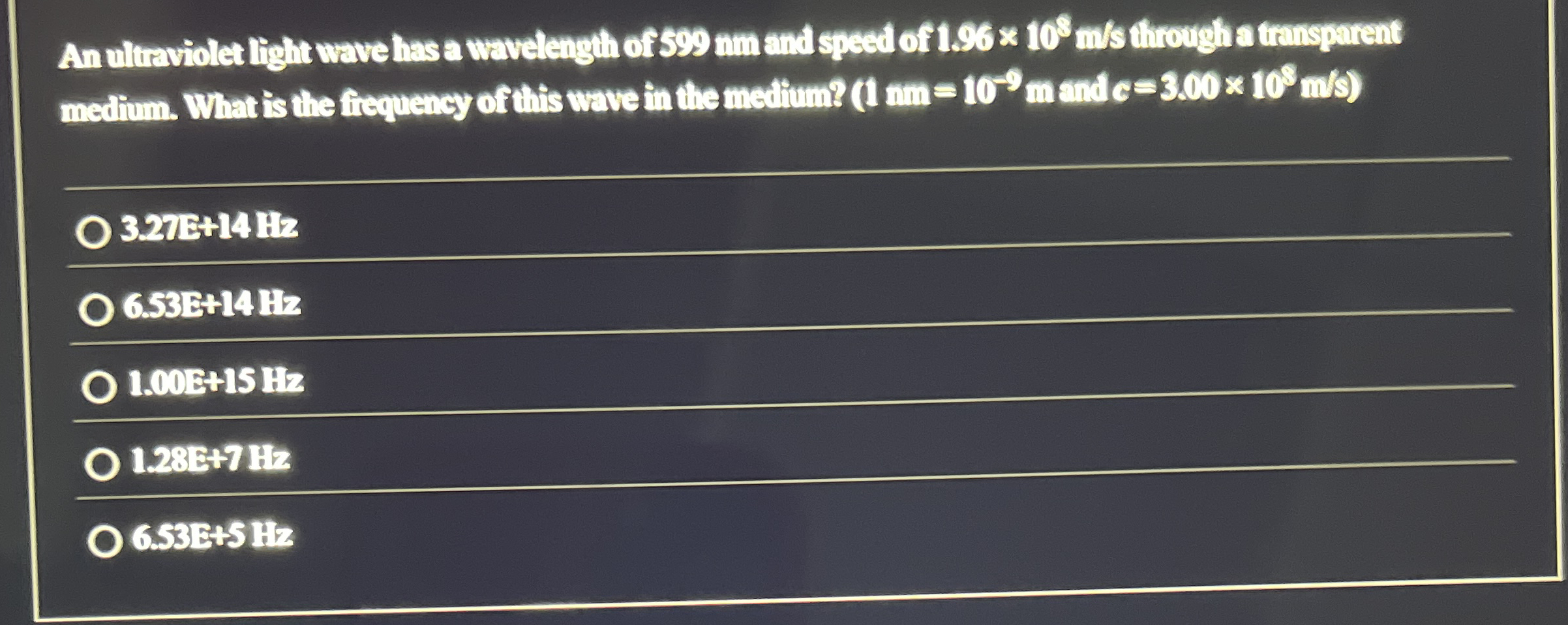 metiom. What is the fiequency of this wave in the