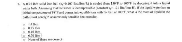 A 0 . 2 5 Ibm solid iton ball