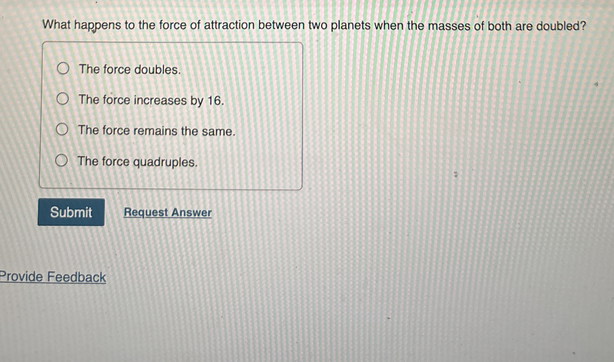 What happens to the force of attraction between