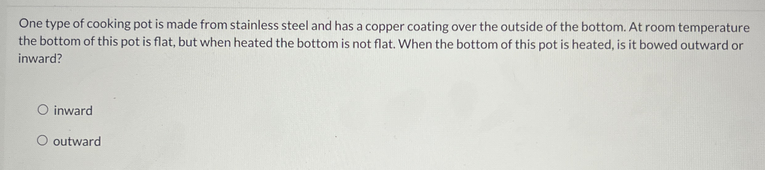 One type of cooking pot is made from stainless