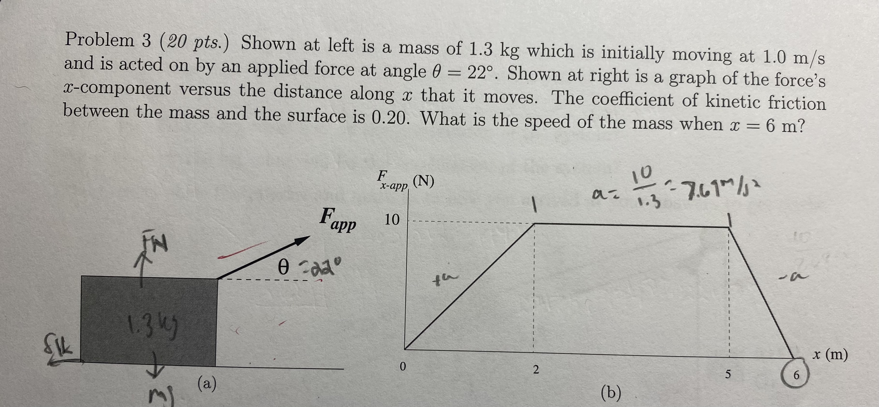 Shown at left is a mass of 1 . 3 kg which is