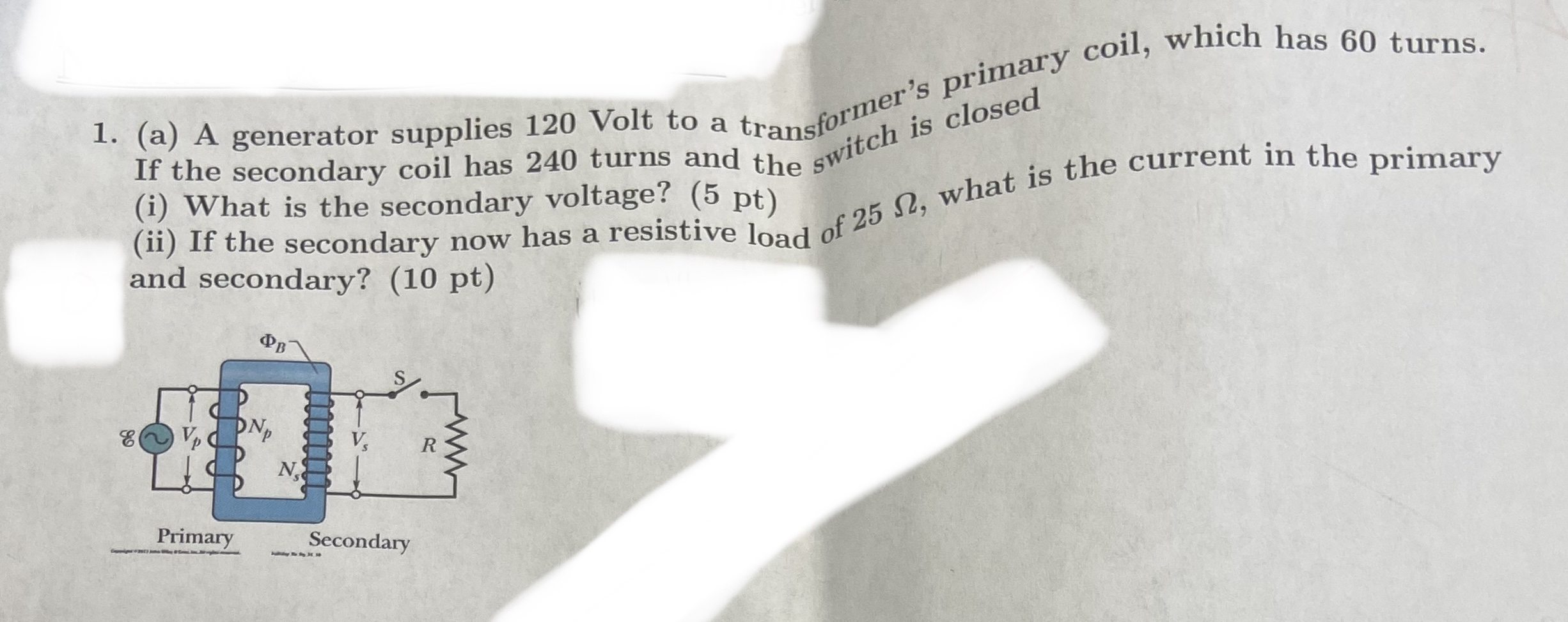 ( a ) A generator supplies 1 2 0 Volt to a