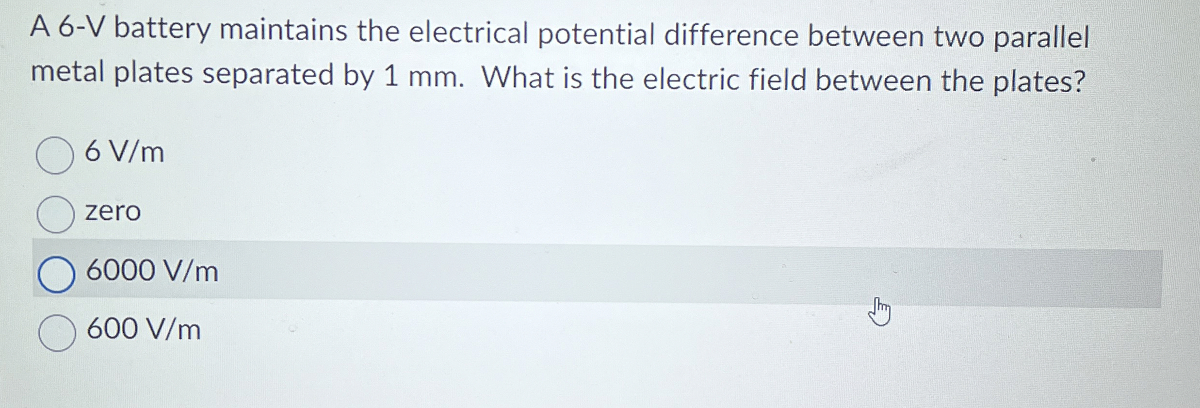 A 6 - V battery maintains the electrical
