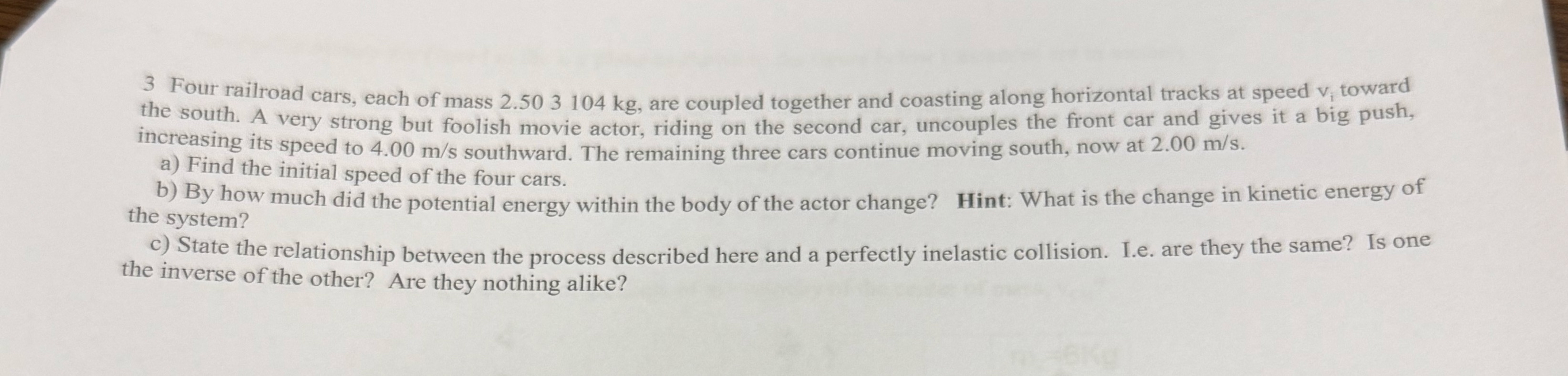 send to an expert 3 Four railroad cars, each of