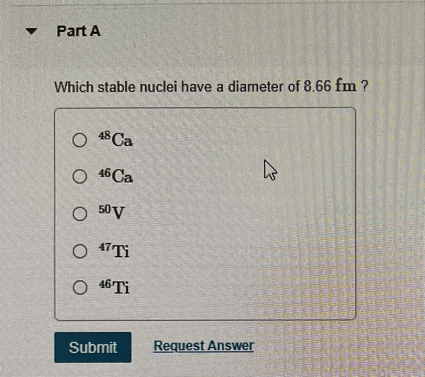 Part A Which stable nuclei have a diameter of 8 .