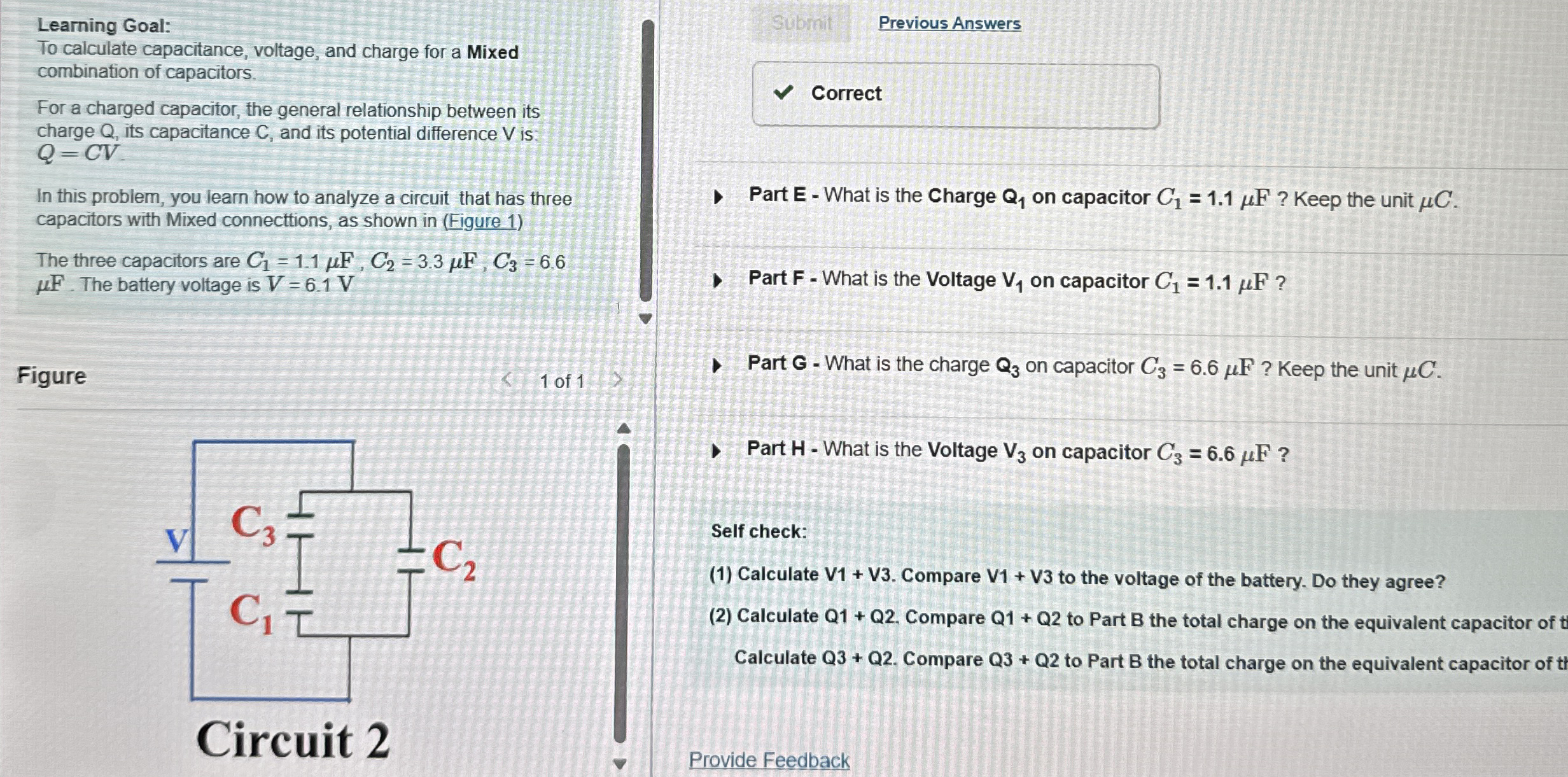 Learning Goal: To calculate capacitance, voltage,