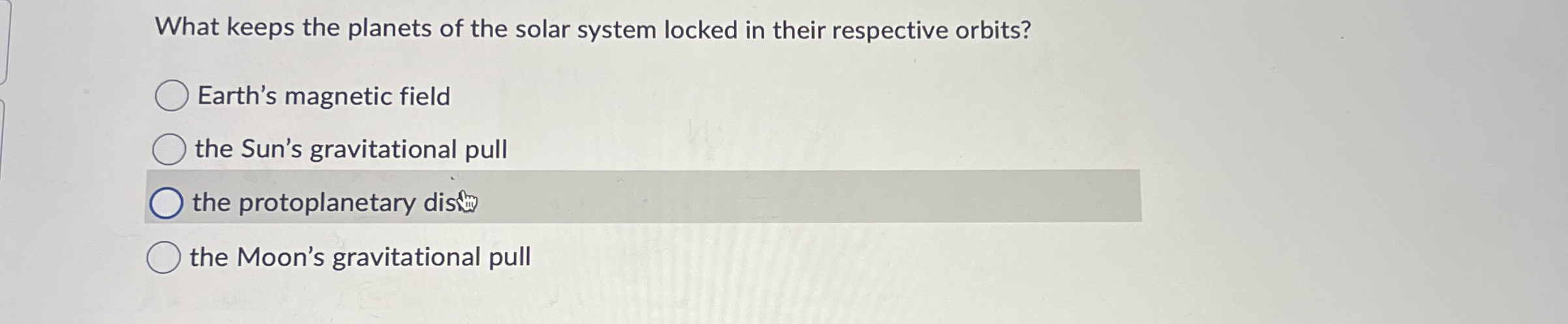 What keeps the planets of the solar system locked