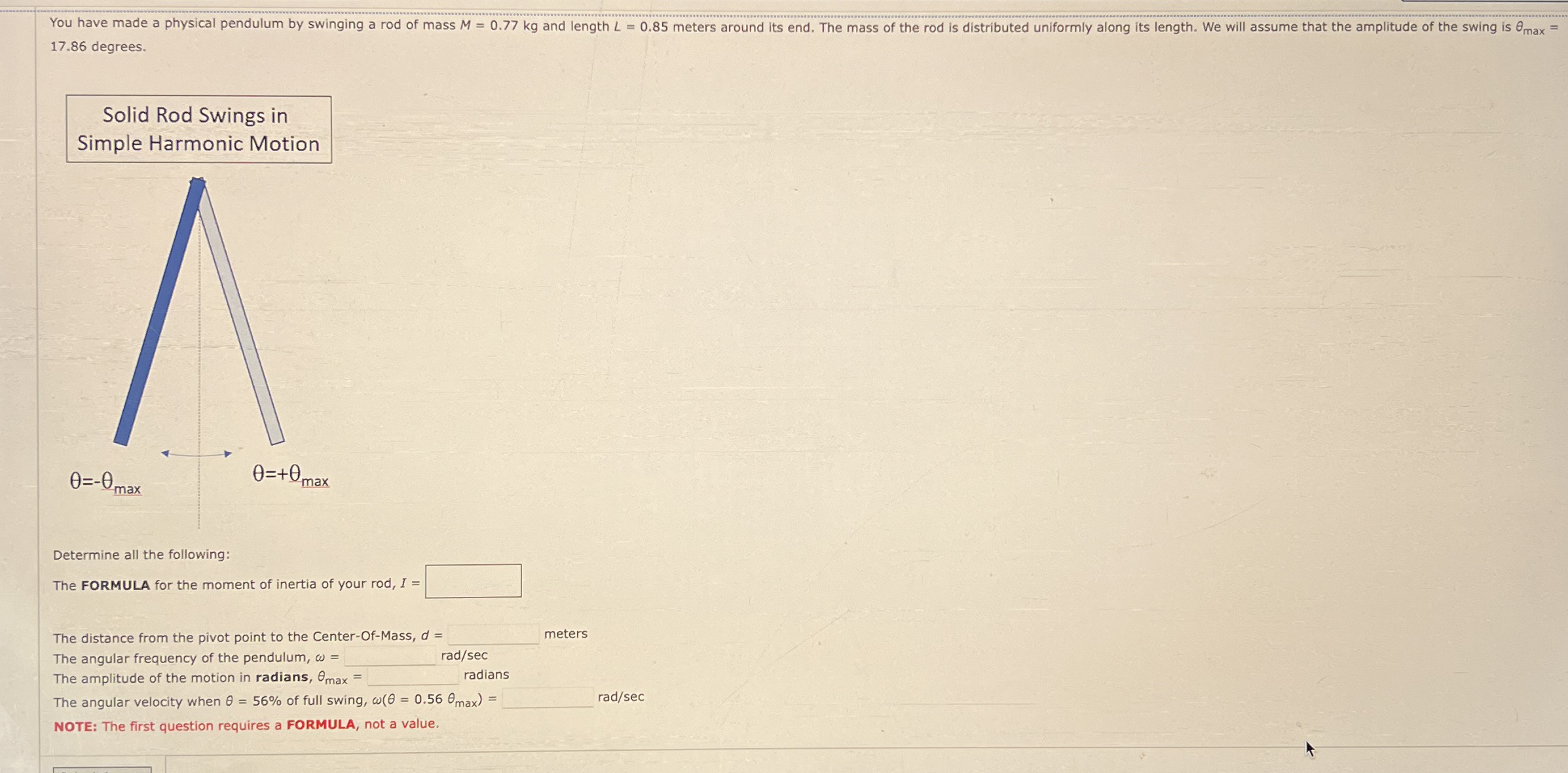 1 7 . 8 6 degrees. Solid Rod Swings in Simple
