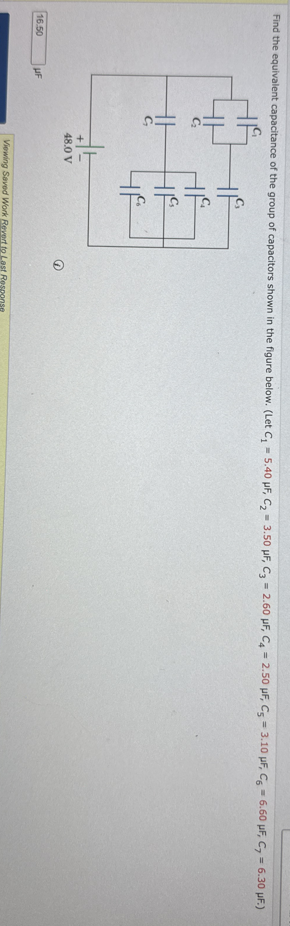 Find the equivalent capacitance of the group of