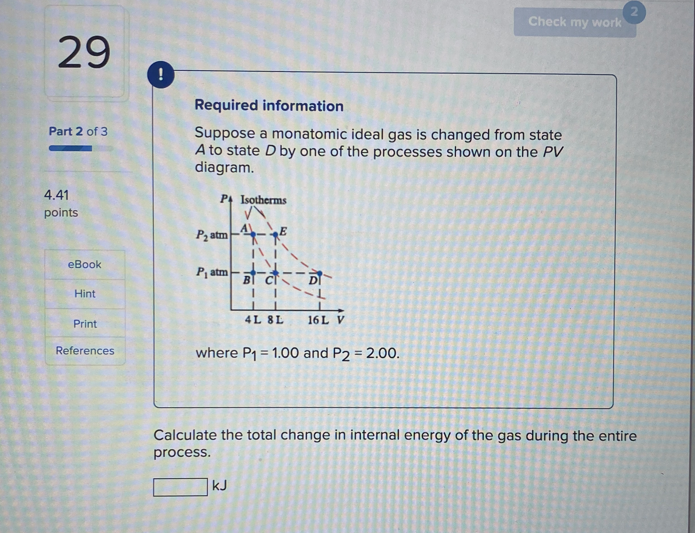 2 9 ! Part 2 of 3 Required information Suppose a